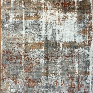 Kalaty Rug Hand-Knotted Viscose ONE OF A KIND 548884 6 X 9 Handmade Indoor Area Rug