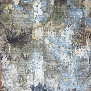 Kalaty Rug Hand-Knotted Viscose ONE OF A KIND 548669 6 X 9 Handmade Indoor Area Rug