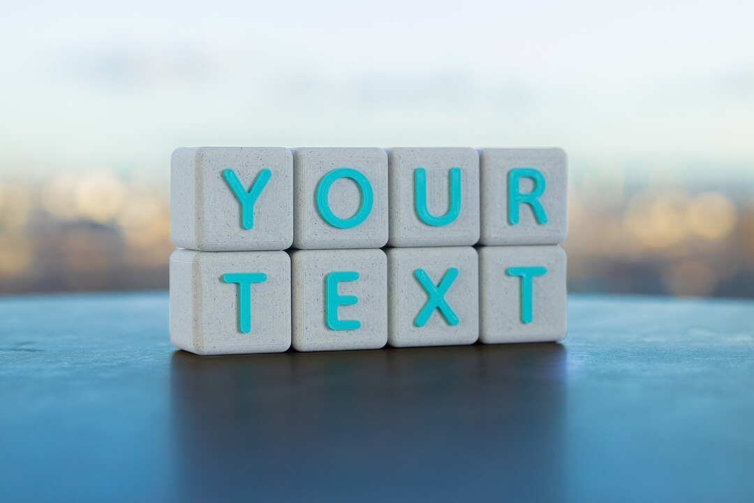 Customisable Letter Cubes With Marble Pattern - Etsy