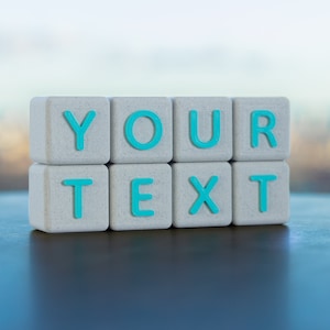 Cubos de letras personalizables con patrón de mármol