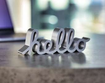 Apple Hello 3D Print Ornament Inspired by Vintage Apple Mac Computers