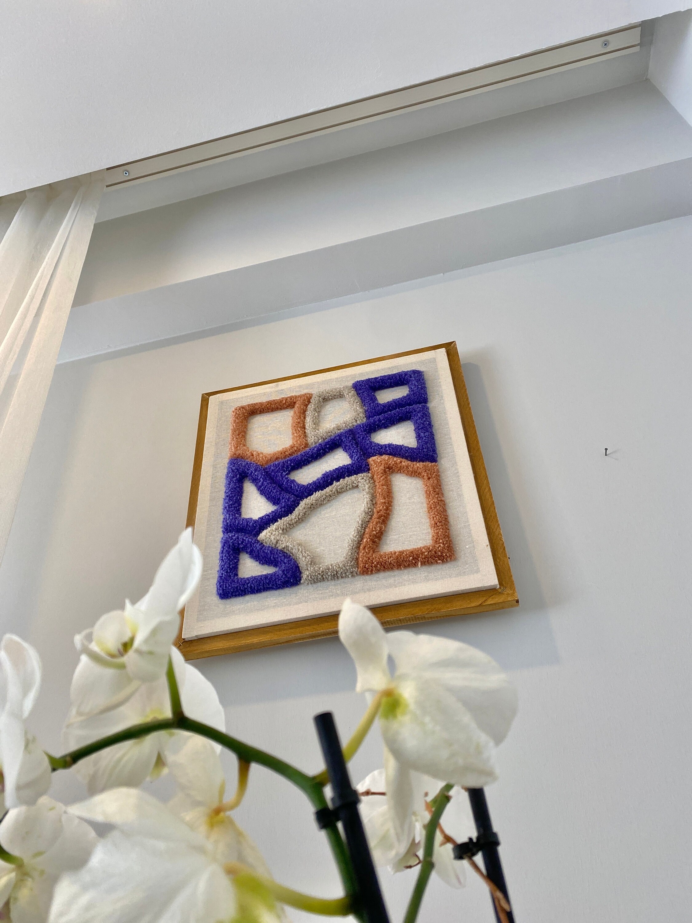 Image showcasing Modern Textile Wall Art Decor / Handmade Home Wall Decor /tufted Wall ...