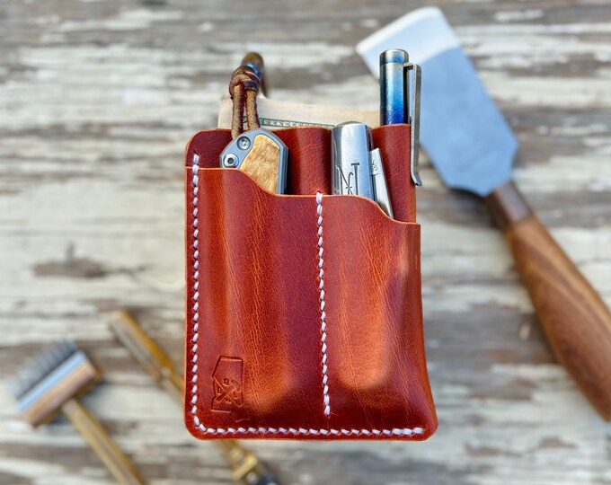 EDC Horween Leather Pocket Organizer Wallet / Dickerson Companion