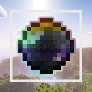 Holografische niet-binaire genderparel | Minecraft Ender Pearl holografische vinylsticker | Bumperstickers