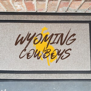 Wyoming Cowboys Officially Licensed Door Mat | High-Quality Doormat