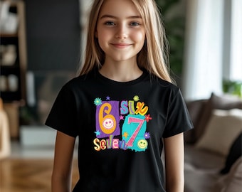 Six Seven Youth Shirt, 6 7 T-Shirt, 6 7 Kids Shirt, Six Seven Shirt, 6 7 Viral Youth Shirt, Six Seven Tee, Funny Number Shirt