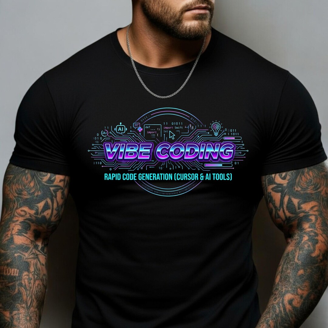 Vibe Coding T-shirt, Rapid Code Generation Tee, AI Developer Gift ...
