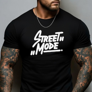 Street Mode Shirt, Urban Graffiti Typography Tee, Edgy Streetwear Top, Minimalist Hypebeast Apparel, Bold Script Statement Shirt,City Outfit