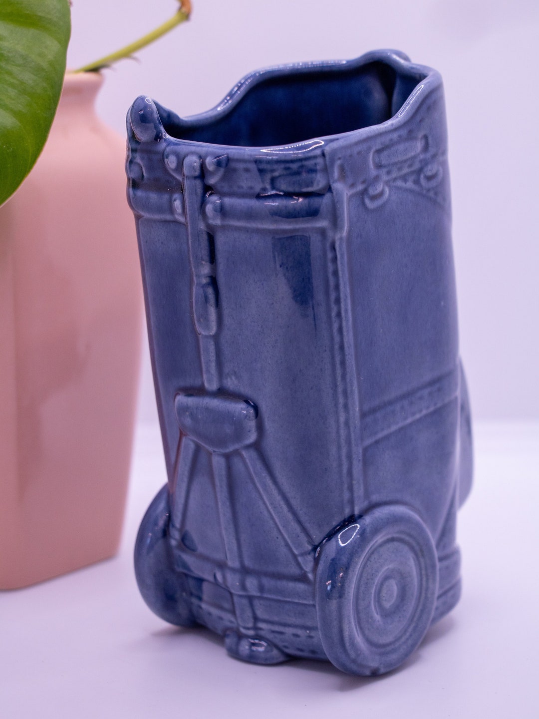 Jean Design Ceramic Tabletop Garbage Can or Holder for Makeup Etsy