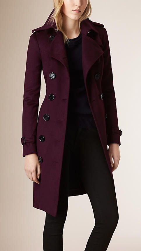 Buy Women Maroon Trench Coat Double Breasted Pocket Pea Coat Women Overcoat Women  Coat Women Winter Coat Women Jacket Online in India 