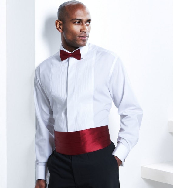 Men's Shirt Pant Tuxedo With Red Bowbelt Formal Fashion - Etsy