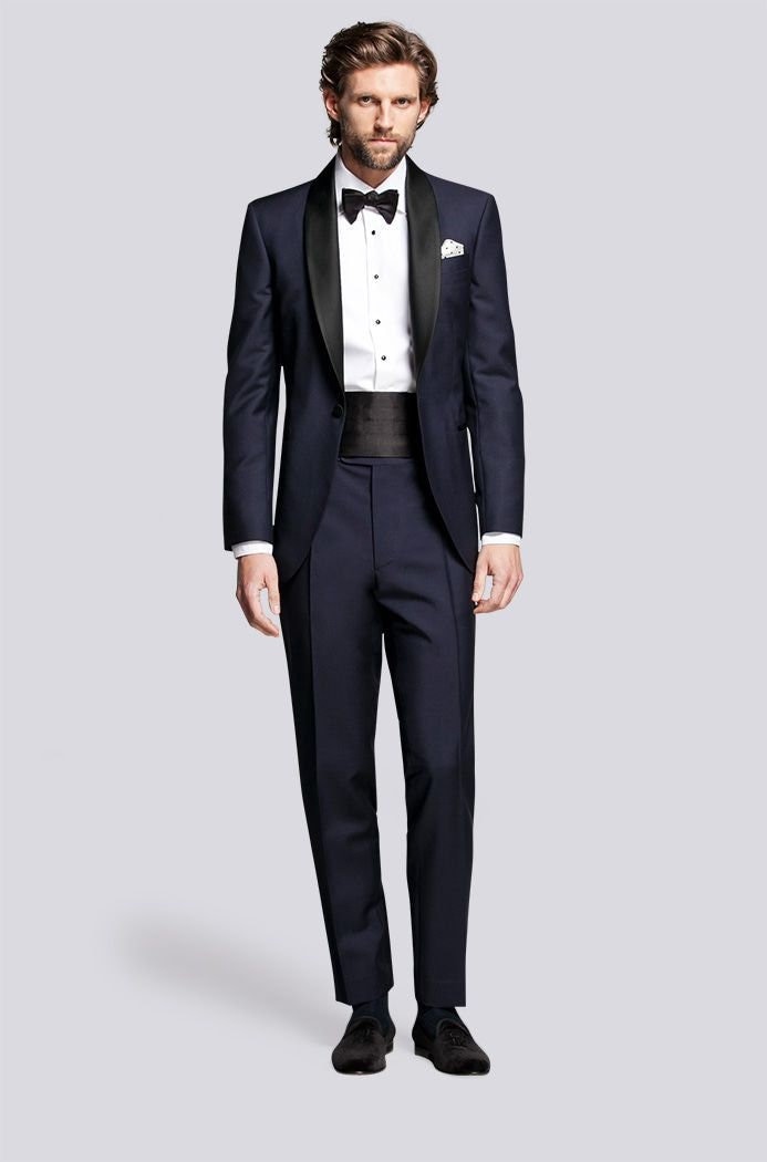 Men's Navy Blue 2 Designer Suit Tuxedo - Etsy