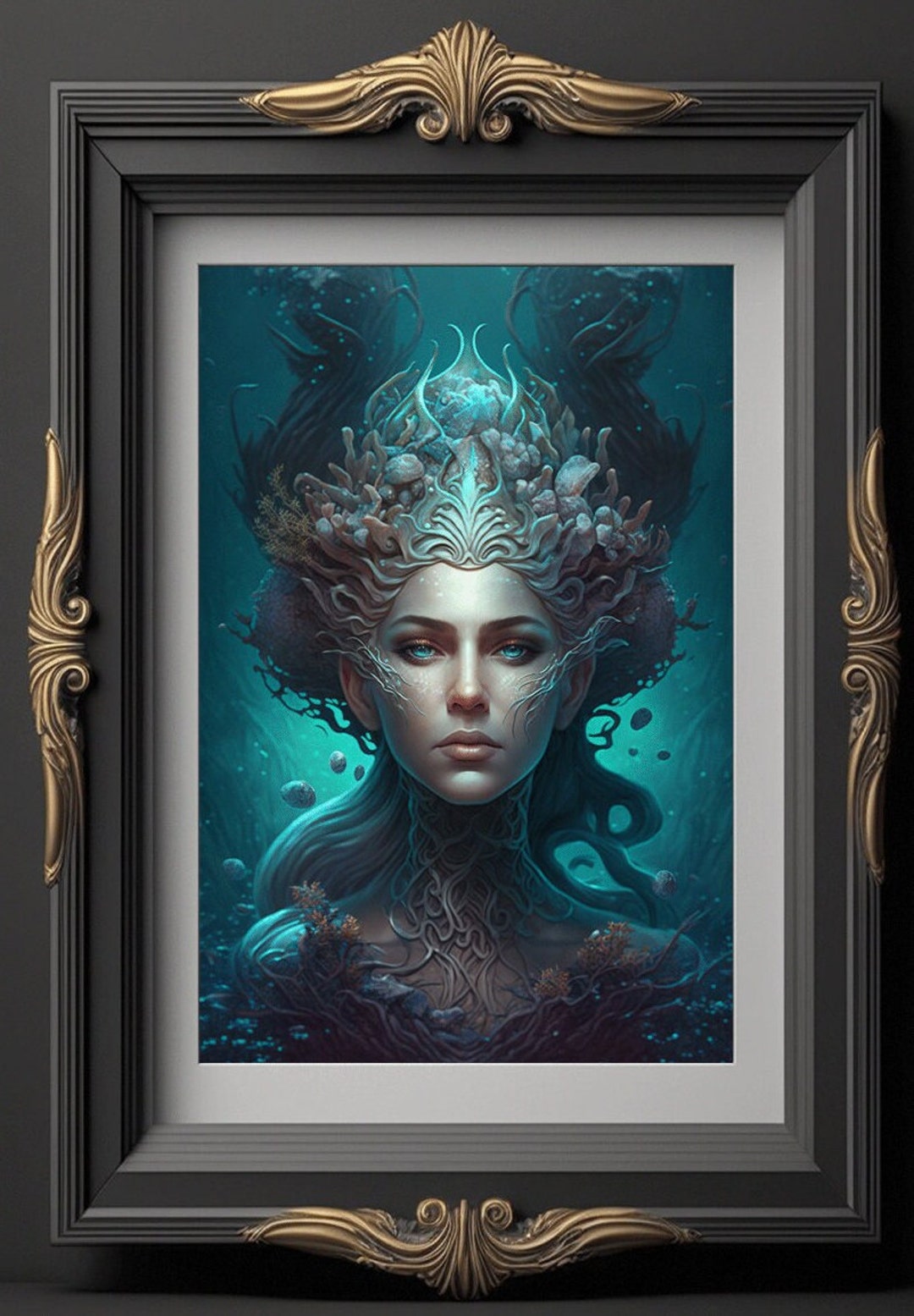 Goddess Ran Designs Ran, Goddess of the Sea, Wall Art, Beautiful Goddess, Art Print, Norse ...