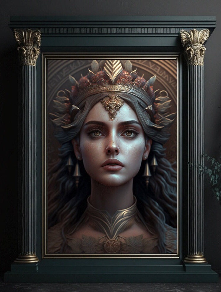 Hera Greek Goddess of Marriage Wall Art Beautiful Wife of Etsy