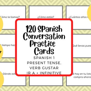 120 Spaanse I-gesprekskaarten, Spaanse gespreksoefenkaarten, Spaanse gespreksstarters, Spaans educatief