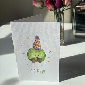 cartão de aniversário pintado à mão inspirado em jellycat