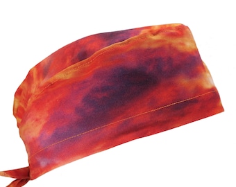 5 O'clock Somewhere, Sunset, katoenen scrubmuts voor heren met gestrikte achterkant, optionele zweetband
