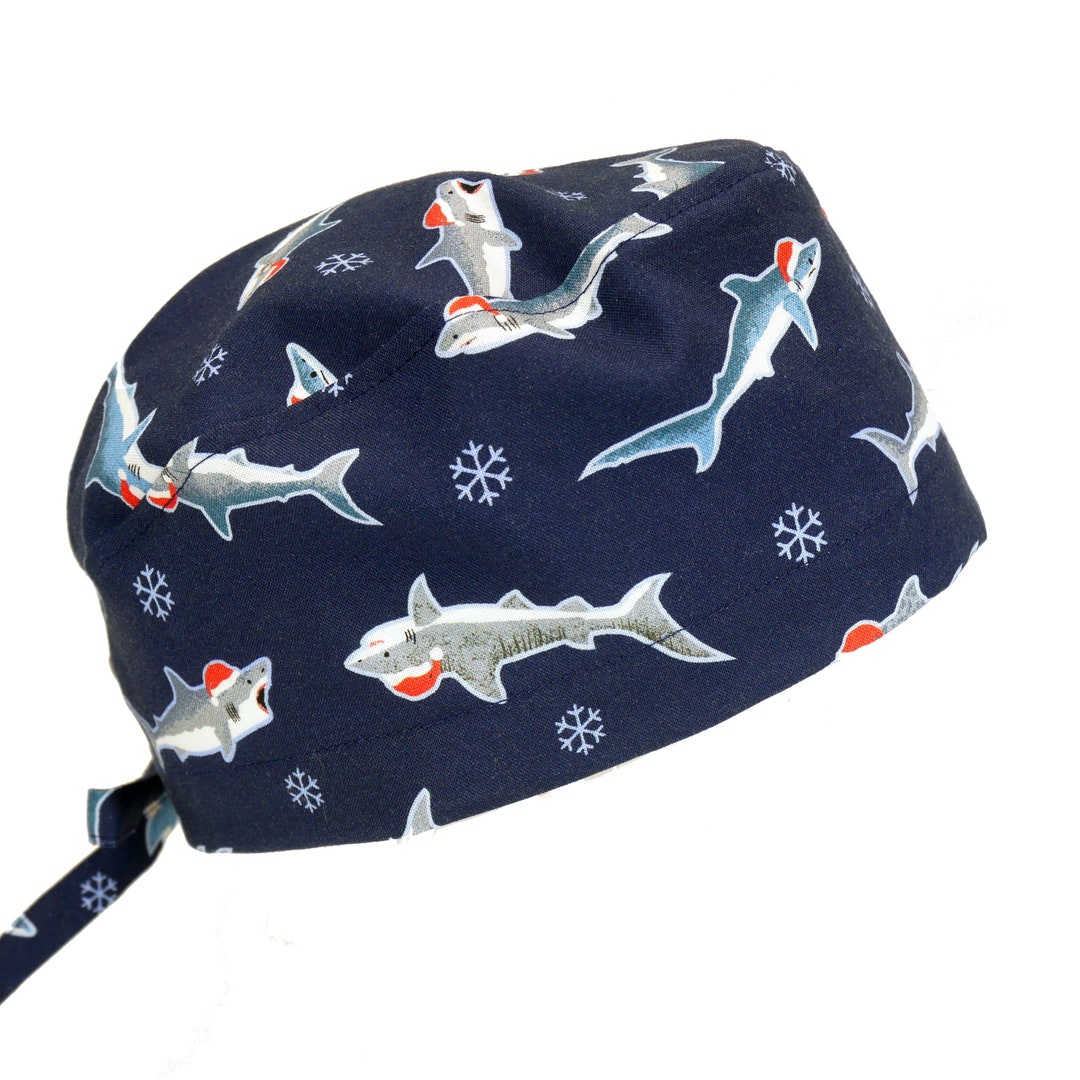 HD6 100 Cotton Men's Surgical/dental Scrub Cap With Tie Etsy