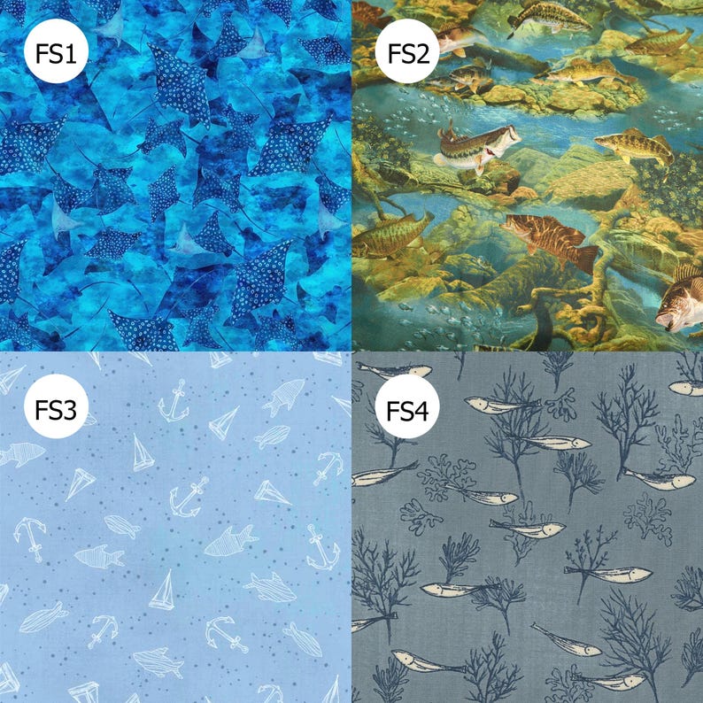 Fish Collection, Men's Cotton Scrub Cap With Tie Back, Optional ...