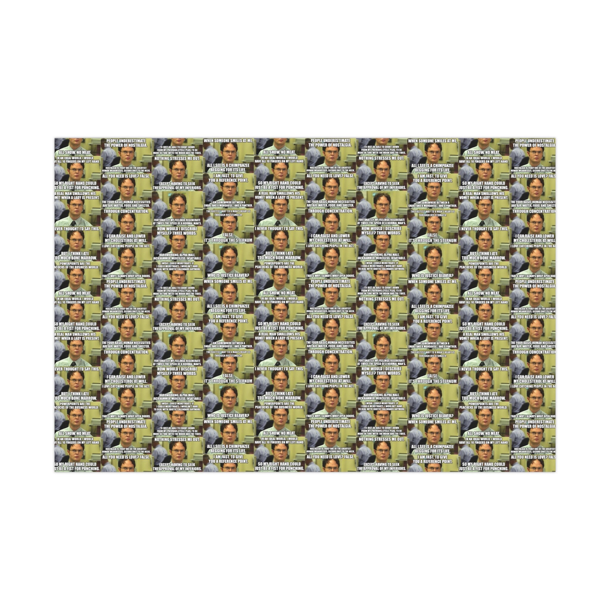 Dwight Schrute the Office Meme Wrapping Paper / the Office / Meme Wrapping Paper / Meme Gift