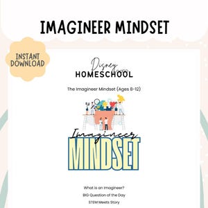 Imagineer Mindset Worksheet for Kids | Creative Thinking STEM Printable | Disney-Inspired Educational Resource Ages 8–12