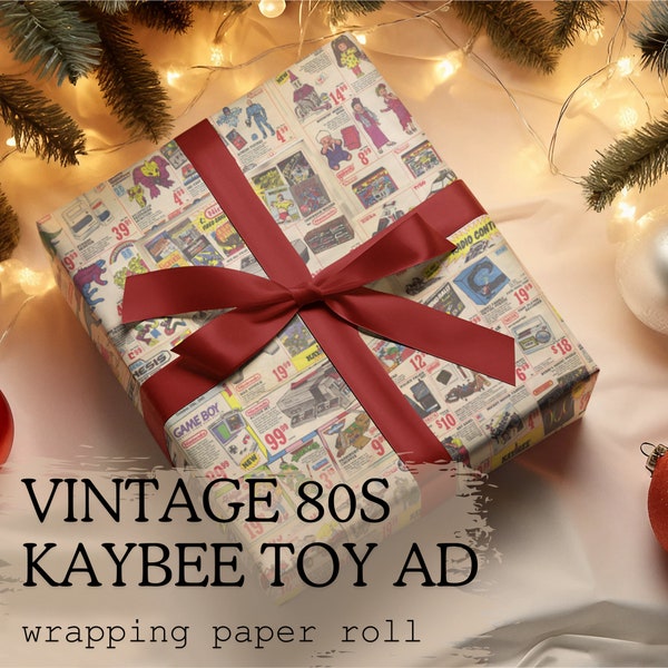 1980s Kaybee Toy Ad Wrapping Paper / 1980s Kaybee Toys / Vintage Wrapping Paper / 1980s Gift Wrap / Vintage Toys Ads