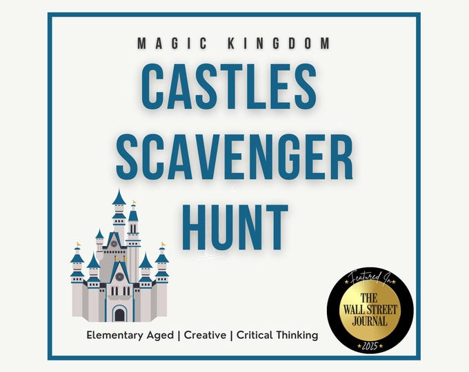 Disney Magic Kingdom Castle Quest: Printable Fantasyland Scavenger Hunt Trifold for Educational Trip