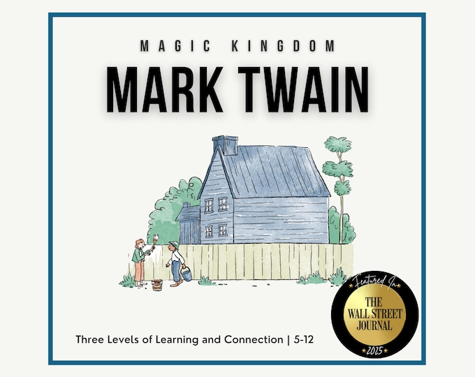 Mark Twain Activity Packet Tom Sawyer Island Multi-Level Literacy, History and Writing Lessons Disney School Worksheets