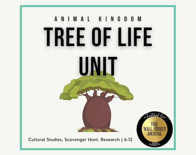 Animal Kingdom Tree of Life Activity for Homeschooling and Enrichment Disney School Worksheets Ages 6-12 WDW Worksheets