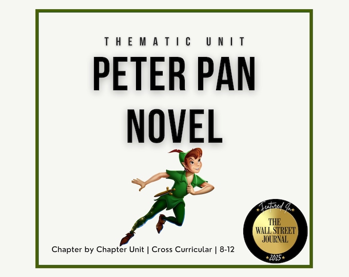 Peter Pan Novel Study Unit | Ages 7–10 | Book-Based Lessons, Cross-Curricular Activities, SEL & STEM Learning Disney School Worksheets