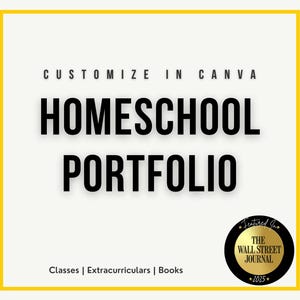 Homeschool Portfolio Template: Editable Canva Pages (Digital Download)