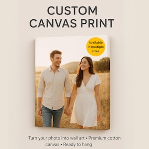 Personalized Photo Canvas Print: Custom Wall Art, Ready to Hang