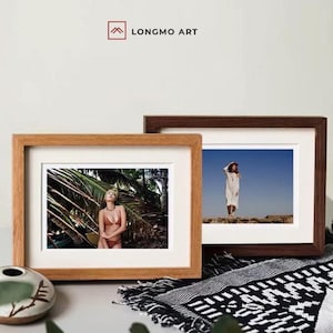 TIMBRE-Tabletop Solid Wood Picture Frames: Custom Framed Art Personalized Photo Print, Ready to Gift