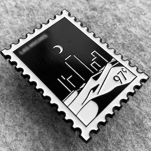 Hollow Fortress Enamel Pin – Dark World Stamp Design