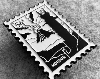 Pin coleccionable de Mordor - Pin de solapa - Pin de sello - Pin mundial - Pin de anime - Pin de manga - Pin de cómic - Pin de viaje