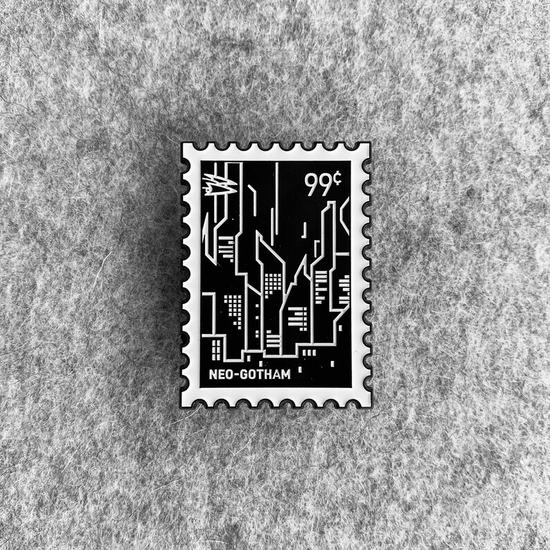 Neo Gotham Collectible Pin - Lapel Pin - Stamp Pin - World Pin - Anime Pin - Manga Pin - Comic Book Pin - Travel Pin image 2