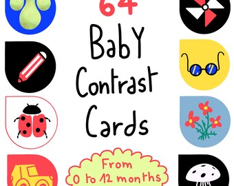 Baby Contrast Cards — Ages 0–12 Months | Visual Development