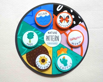 Nature Patterns - Matching Game - Montessori-inspired Activity for Preschoolers