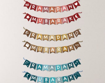 Ramadan Mubarak Flag Banner Kit for Unique and Vibrant Decor