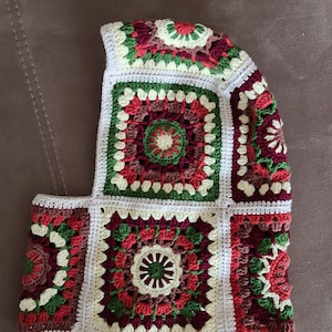 Winter FullFace Mask,Granny Square crochet balaclava , Granny Square Hoodie,Vegan Balaclava