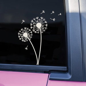 Dandelion Flowers Vinyl Decal // Car Decal // Outside Vinyl // Laptop Decal