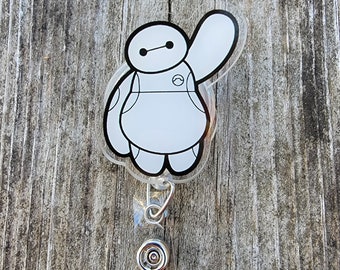 Cute Robot Acrylic Badge Reel