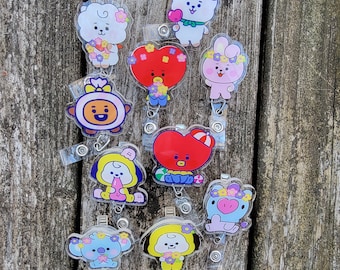 BT21 Acrylic Badge Reel Kpop BTS