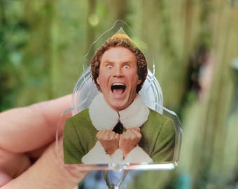 Elf Christmas Acrylic Badge Reel