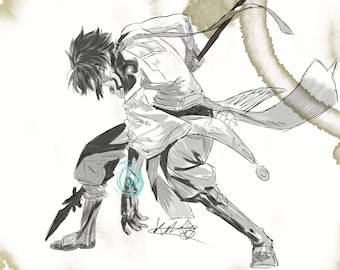 Xiao Sketch Print