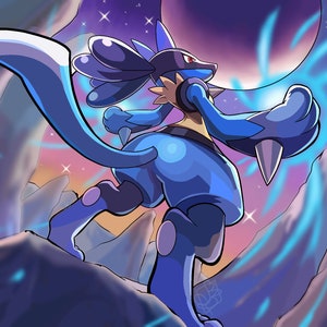 Lucario Card Art - HDA Gallery - Paintings & Prints, Animals, Birds, &  Fish, Other Animals, Birds, & Fish - ArtPal