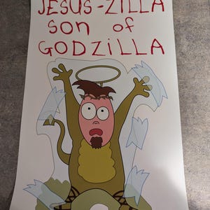 Home Movies Jesus-Zilla Poster (11x17)