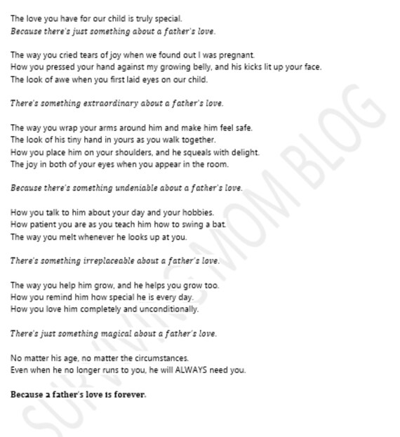 Father And Son Love Poems