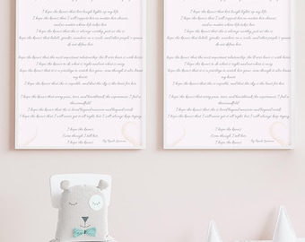 I Hope She Knows Poem Printable | Motherhood Poetry for Daughter | Digital Download Gift from Mom