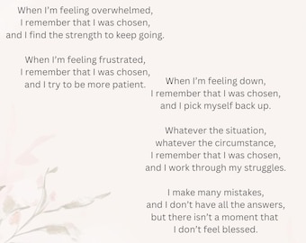 Inspirational Motherhood Poem Printable | Wall Art Poetry Digital Print | Encouraging Words